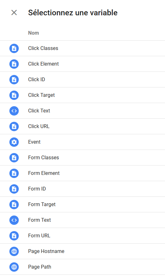 Google Tag Manager variable