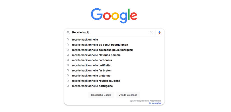 top recherches google france