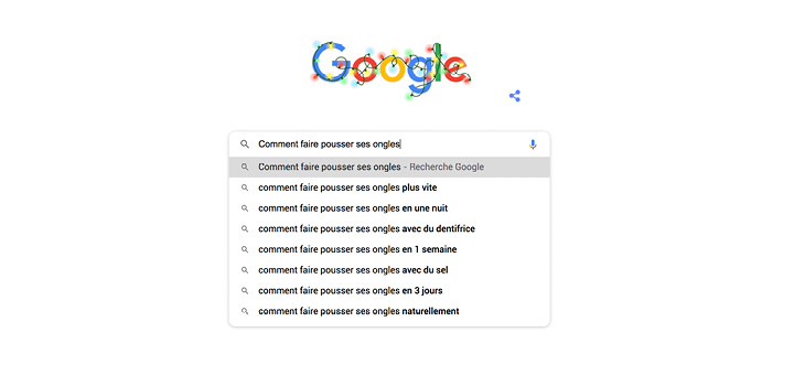 Top beauty searches on Google in France