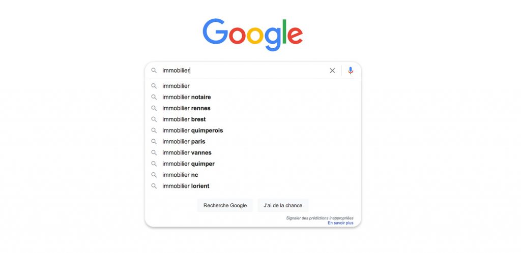 Top recherches immobilier google France