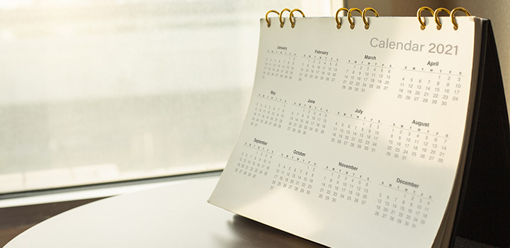 Hotel marketing calendar 2021