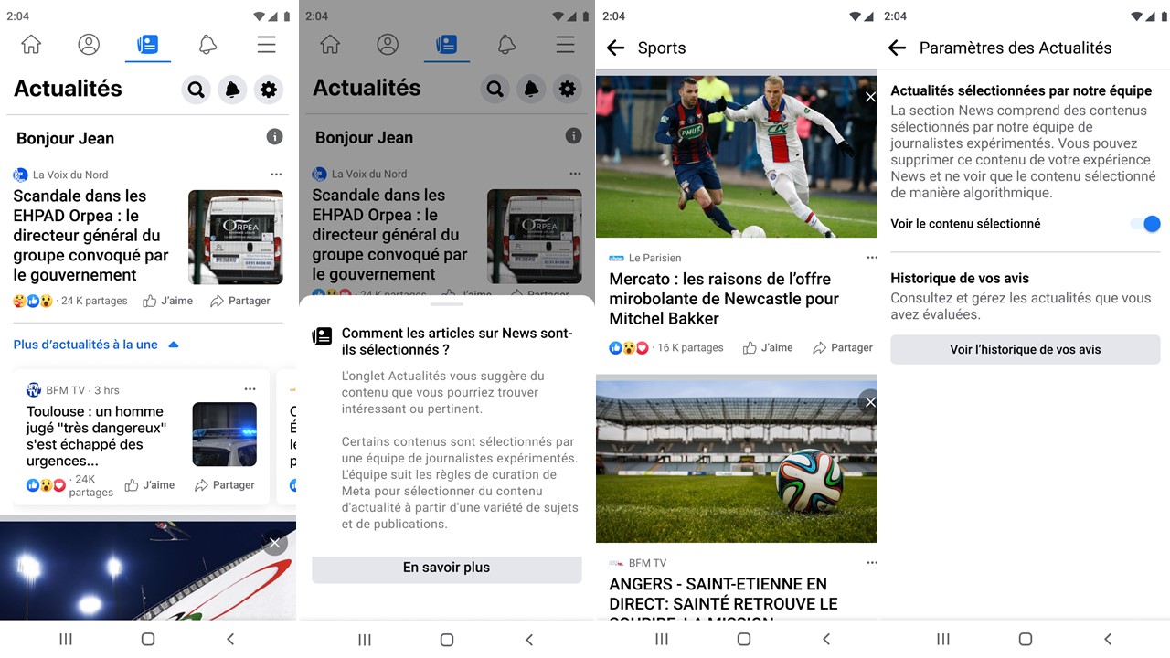 Meta Facebook news France